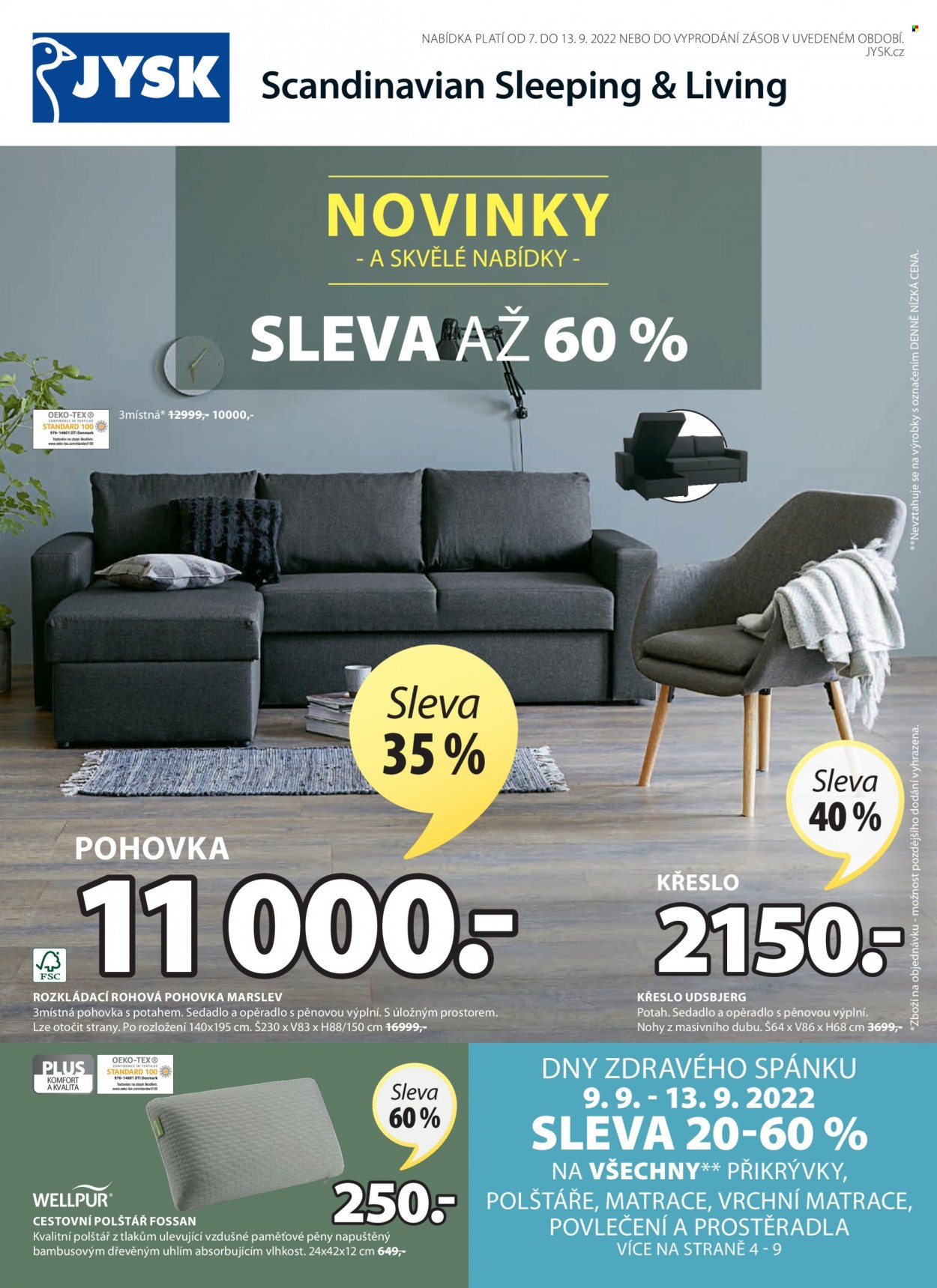 Leták JYSK - 7.9.2022 - 13.9.2022. Strana 1