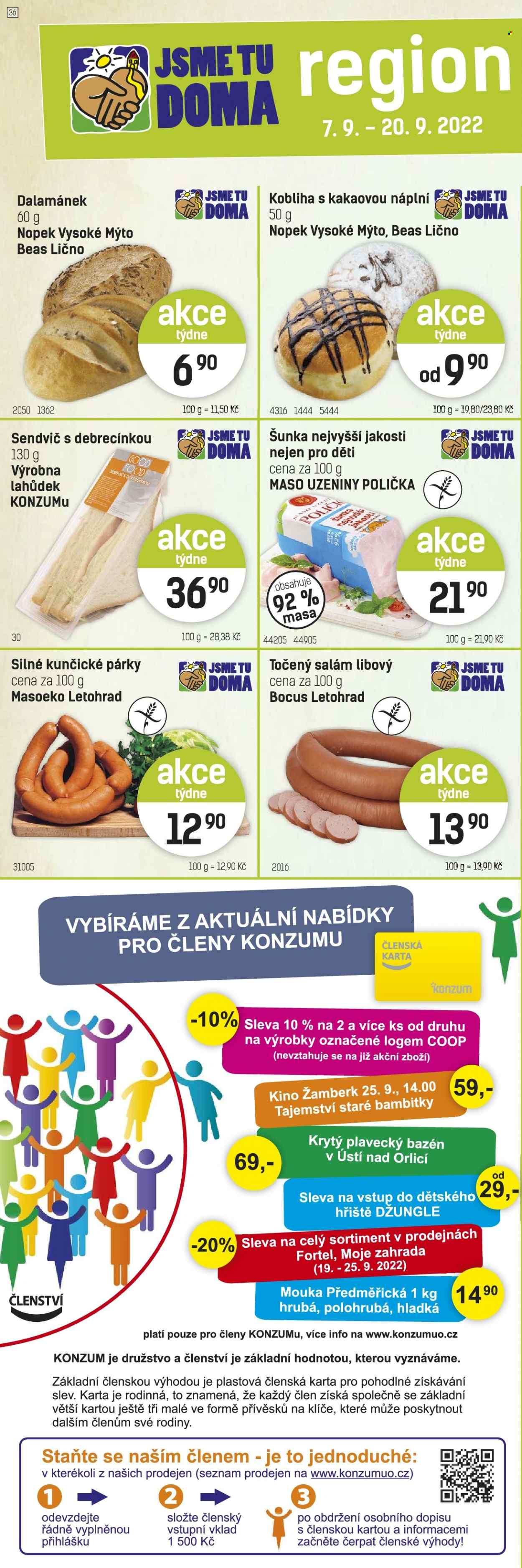 Leták Konzum - 7.9.2022 - 20.9.2022. Strana 2