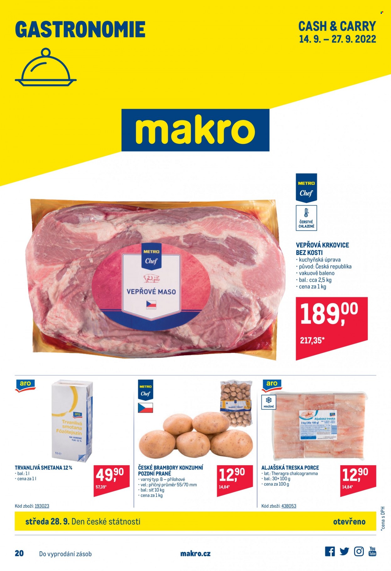 Leták MAKRO - 14.9.2022 - 27.9.2022. Strana 1