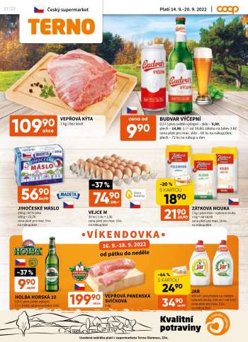 Leták coop TERNO - 14.9.2022 - 20.9.2022.