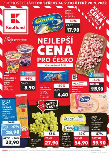 Leták Kaufland - 14.9.2022 - 20.9.2022.