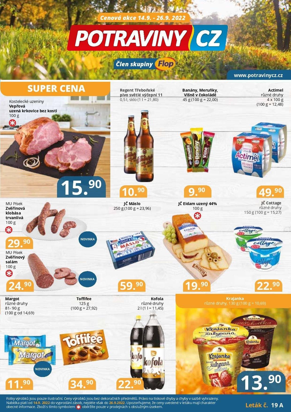 Leták Potraviny CZ - 14.9.2022 - 26.9.2022. Strana 1