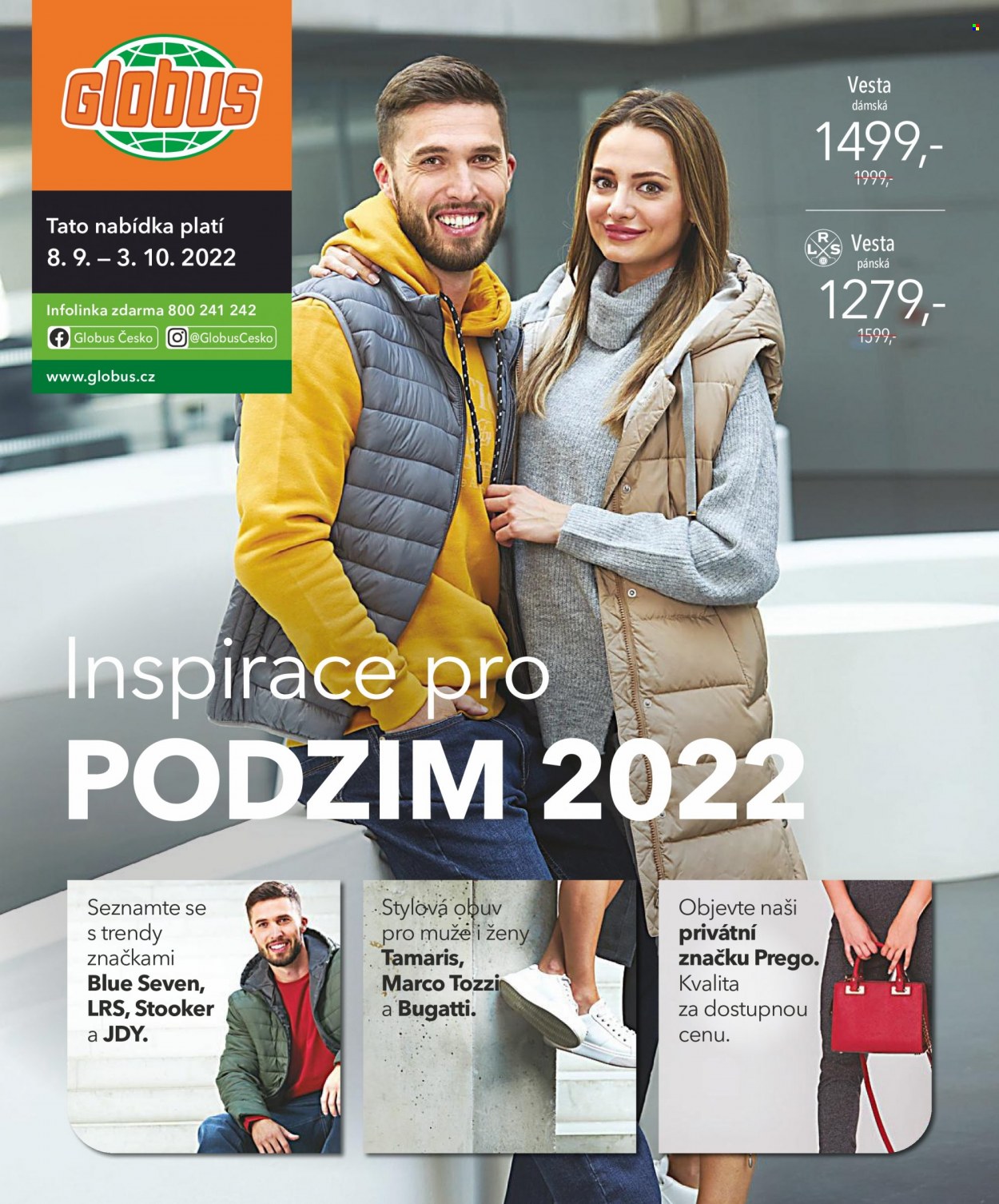 thumbnail - Leták Globus - 8.9.2022 - 3.10.2022 - Produkty v akci - vesta. Strana 1.
