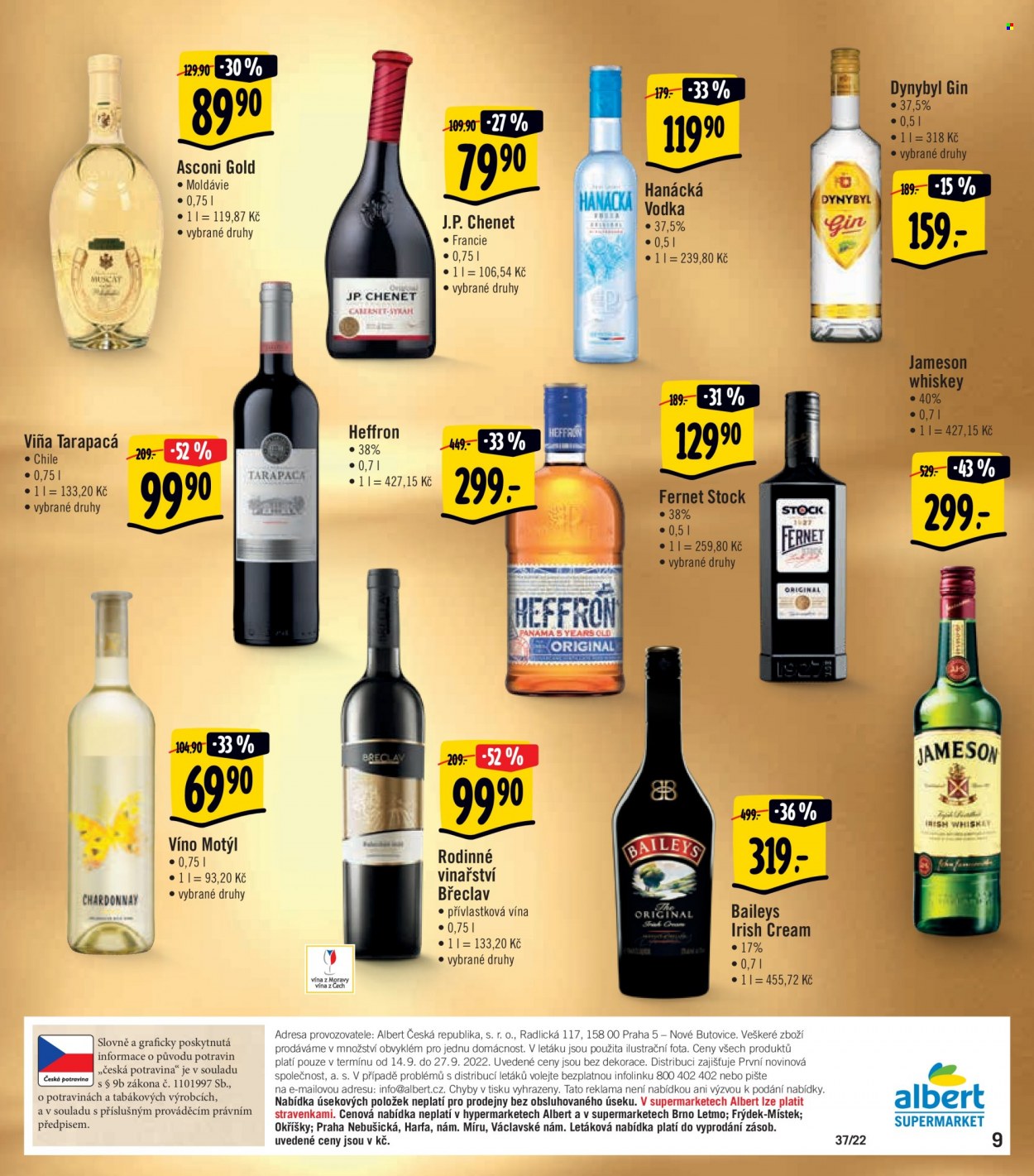 Leták Albert Supermarket - 14.9.2022 - 27.9.2022. Strana 9