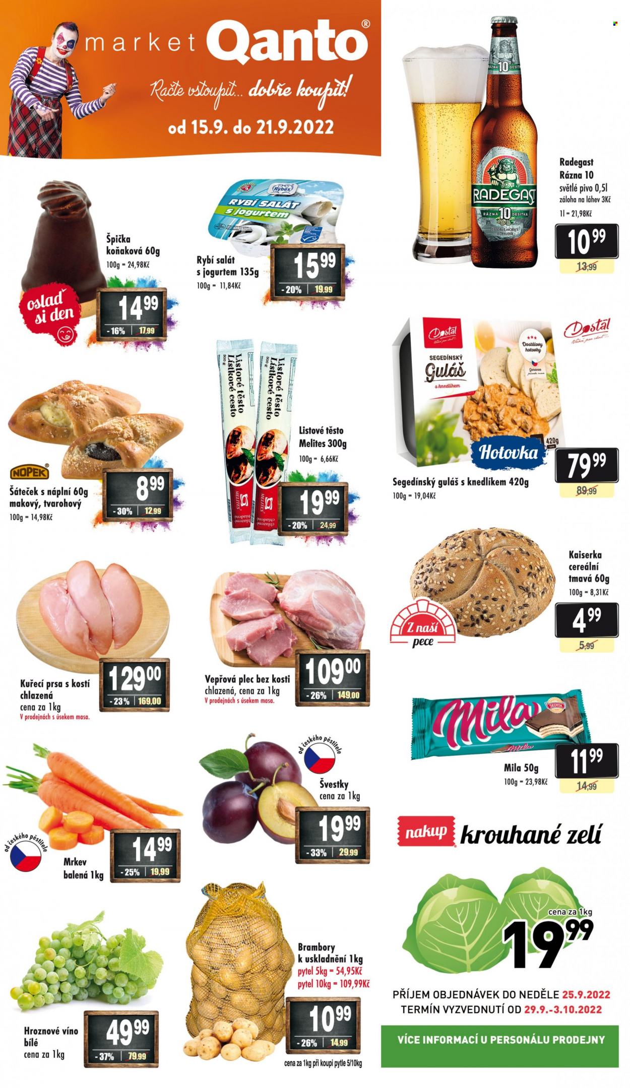 Leták Qanto market - 15.9.2022 - 21.9.2022. Strana 1