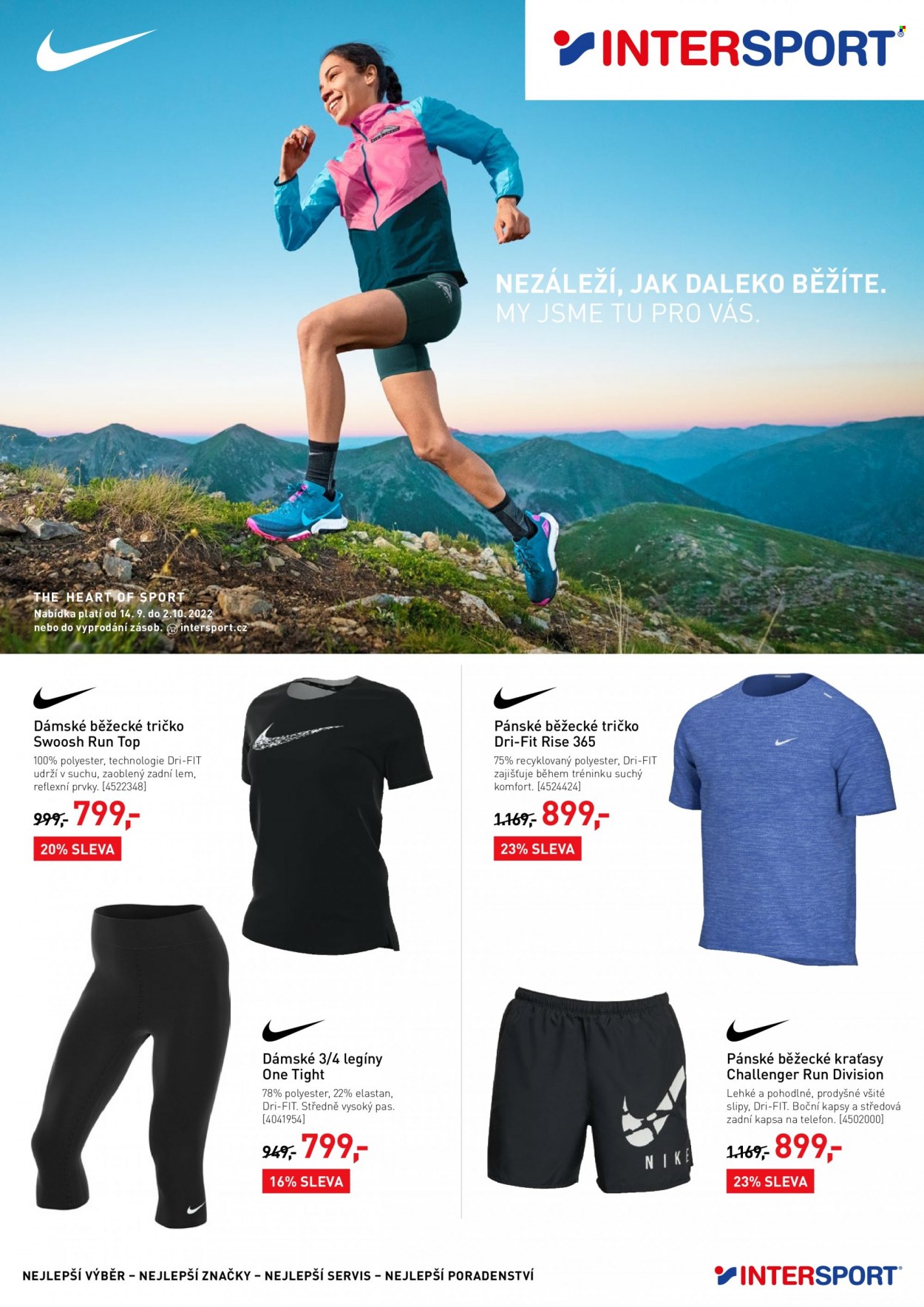 Leták INTERSPORT - 14.9.2022 - 2.10.2022. Strana 1