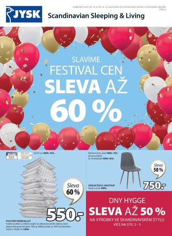Leták JYSK - 14.9.2022 - 18.10.2022.