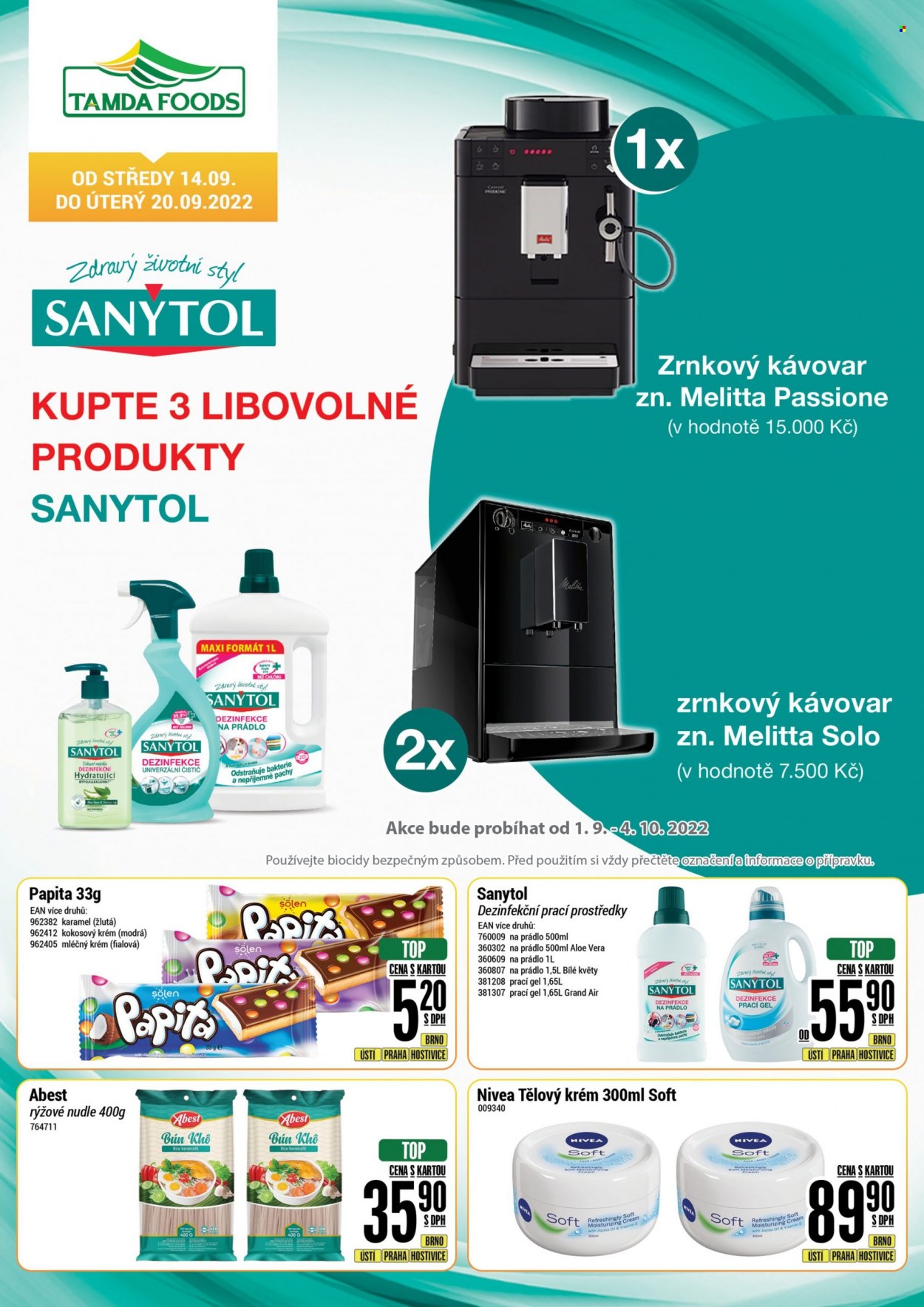 Leták Tamda Foods - 14.9.2022 - 20.9.2022. Strana 1