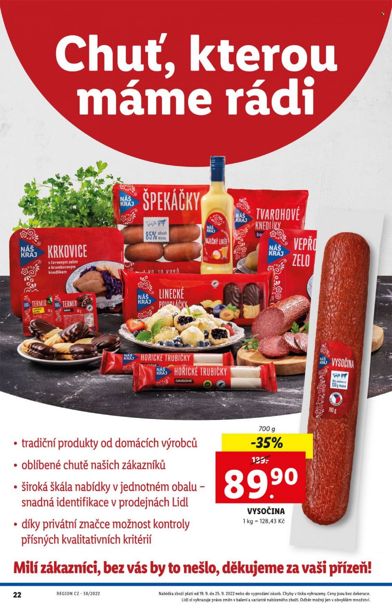 Leták Lidl - 19.9.2022 - 25.9.2022. Strana 22