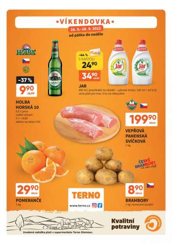 Leták coop TERNO - 16.9.2022 - 18.9.2022.