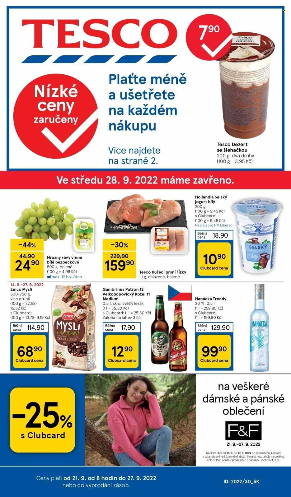 Leták TESCO - 21.9.2022 - 27.9.2022. Strana 1