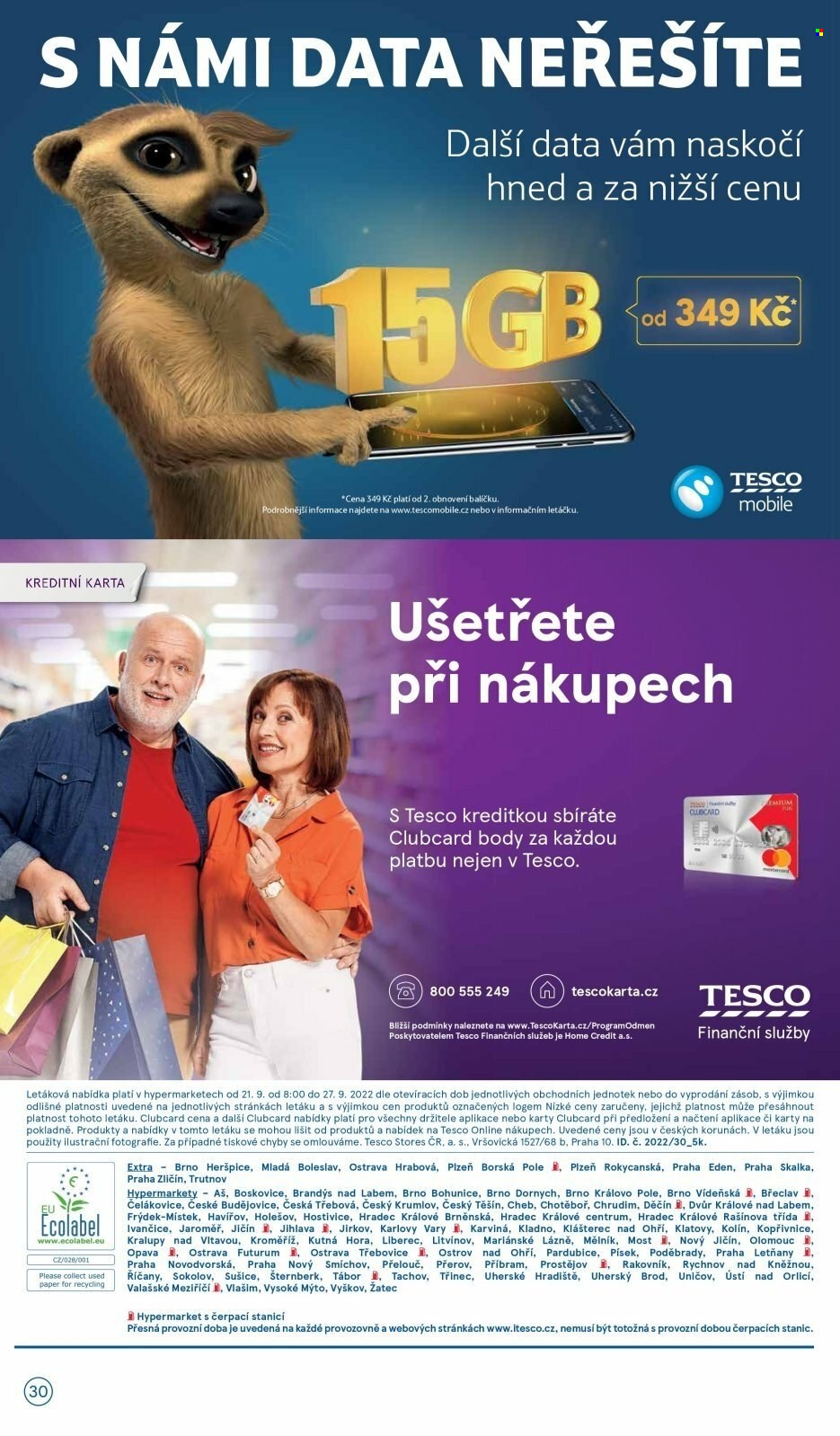 Leták TESCO - 21.9.2022 - 27.9.2022. Strana 30