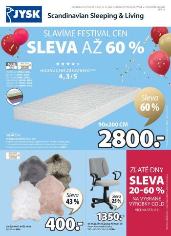 Leták JYSK - 21.9.2022 - 18.10.2022.