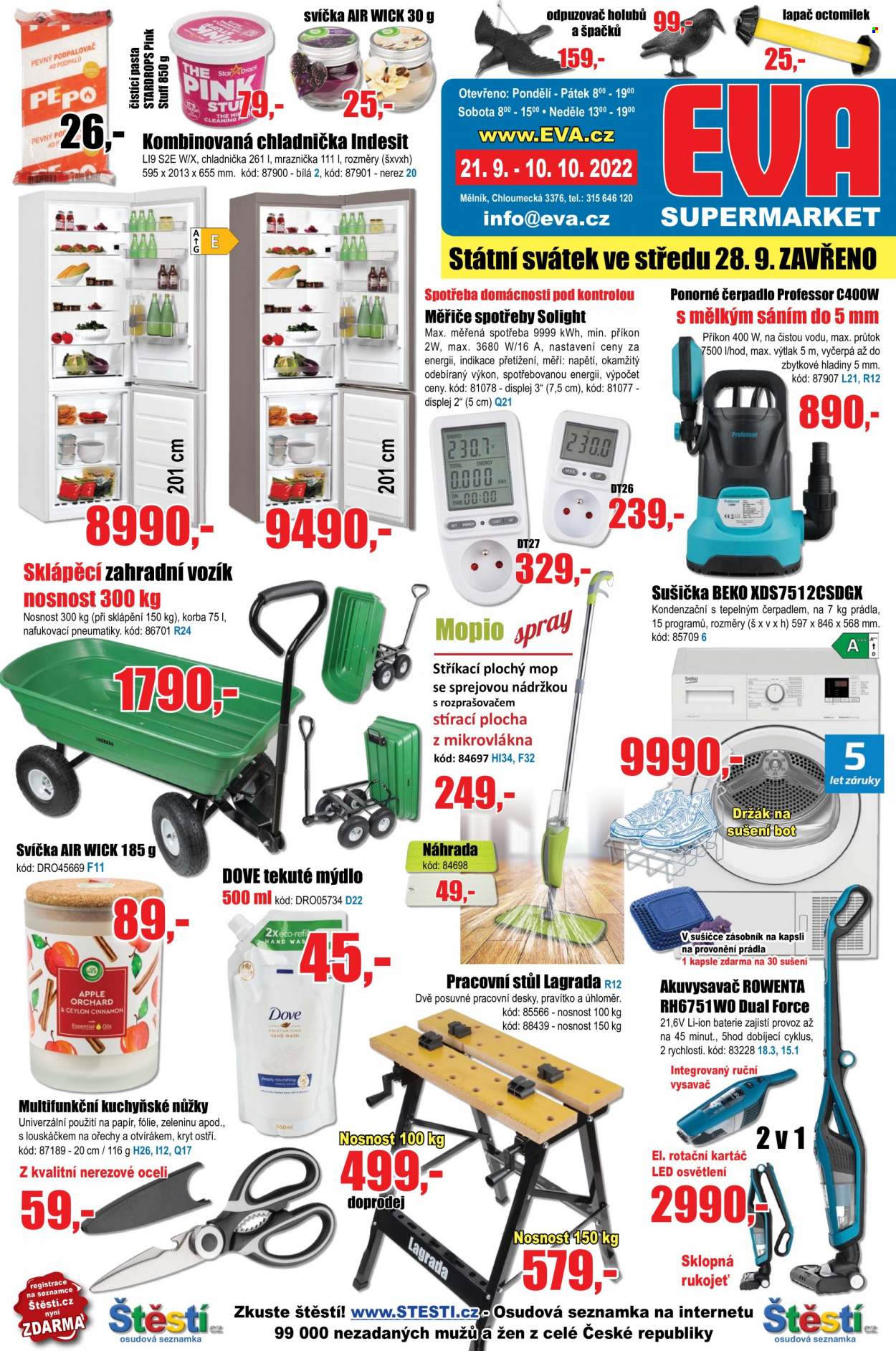 Leták EVA supermarket - 21.9.2022 - 10.10.2022. Strana 1