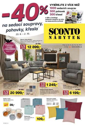 Leták SCONTO NÁBYTEK - 23.9.2022 - 13.10.2022.