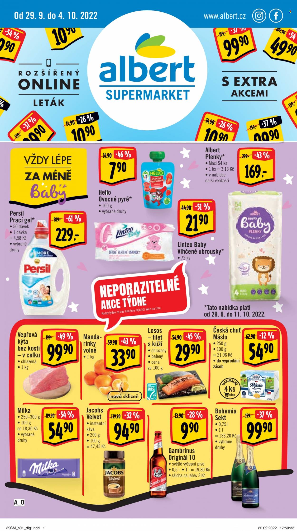 Leták Albert Supermarket - 29.9.2022 - 4.10.2022. Strana 1