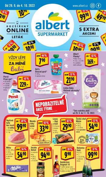 Leták Albert Supermarket - 29.9.2022 - 4.10.2022.