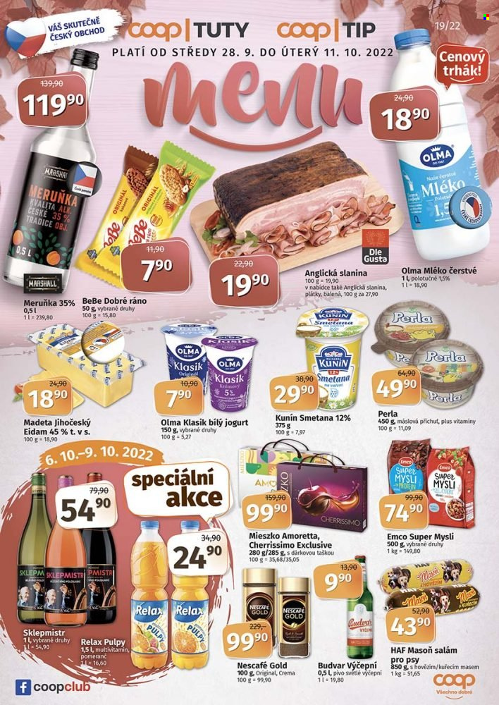 Leták coop TIP - 28.9.2022 - 11.10.2022. Strana 1