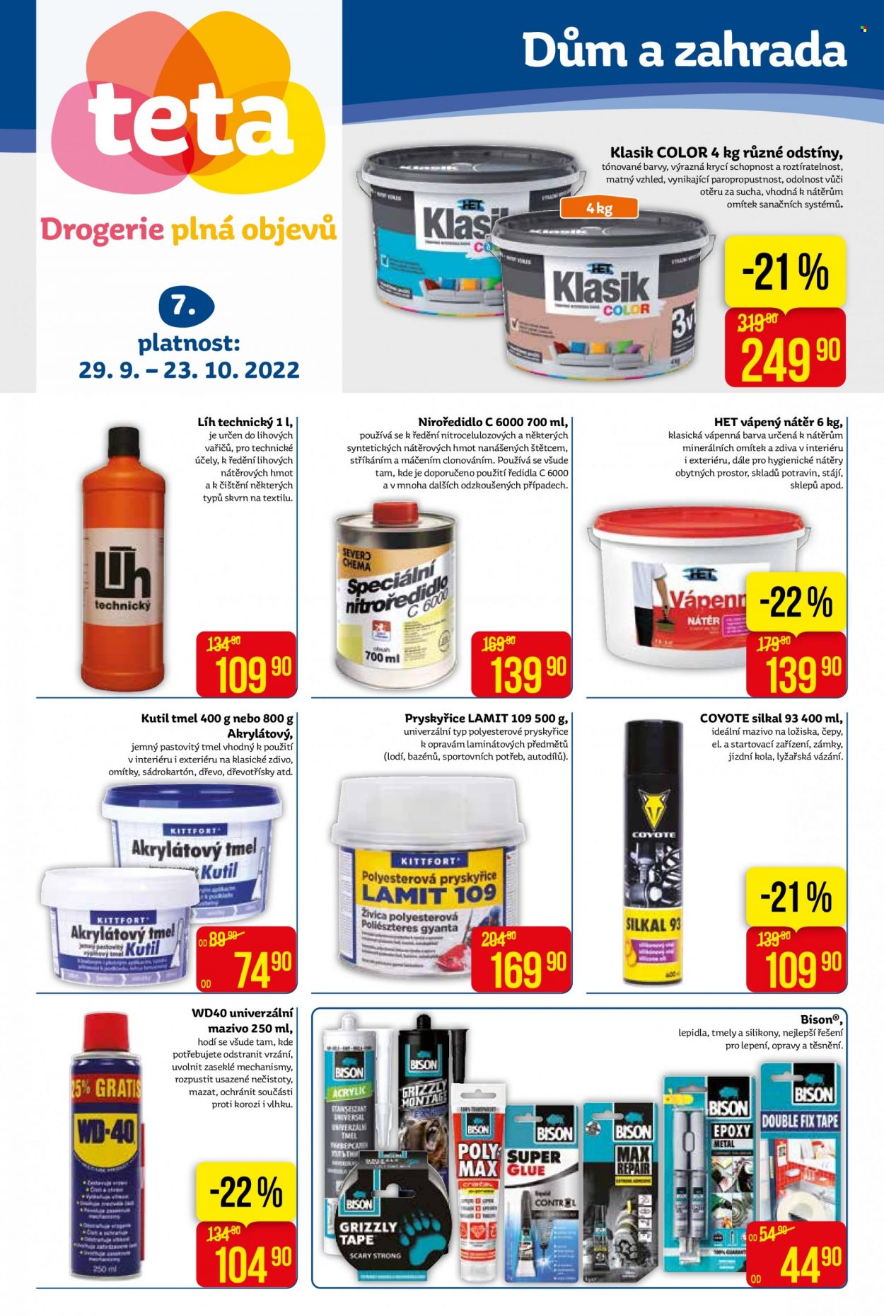 Leták Teta drogerie - 29.9.2022 - 23.10.2022. Strana 1