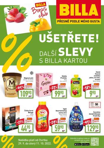 Leták BILLA - 29.9.2022 - 11.10.2022.