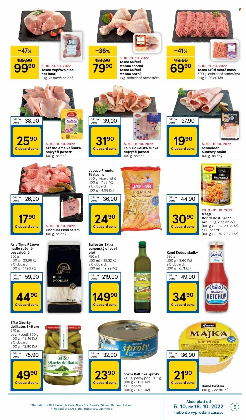 Leták TESCO supermarket - 5.10.2022 - 11.10.2022. Strana 5