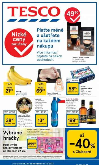 Leták TESCO - 5.10.2022 - 11.10.2022.