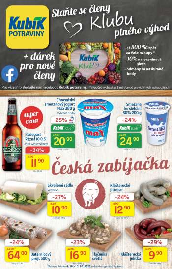 Leták Kubík - 4.10.2022 - 10.10.2022.