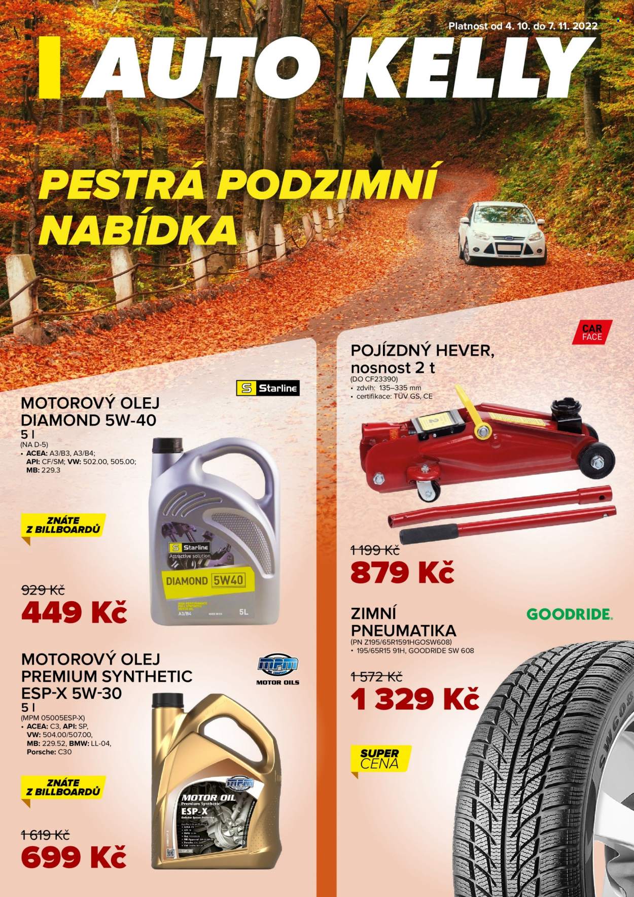 Leták AUTO KELLY - 4.10.2022 - 7.11.2022. Strana 1
