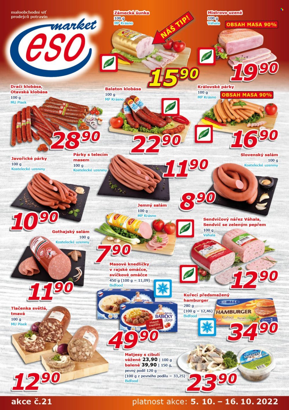 Leták ESO MARKET - 5.10.2022 - 16.10.2022. Strana 1