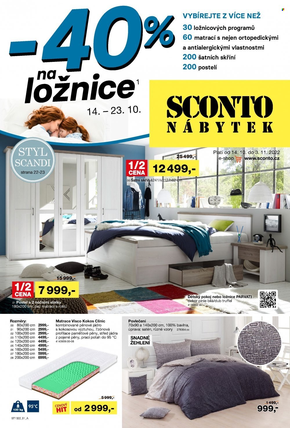 Leták SCONTO NÁBYTEK - 14.10.2022 - 3.11.2022. Strana 1