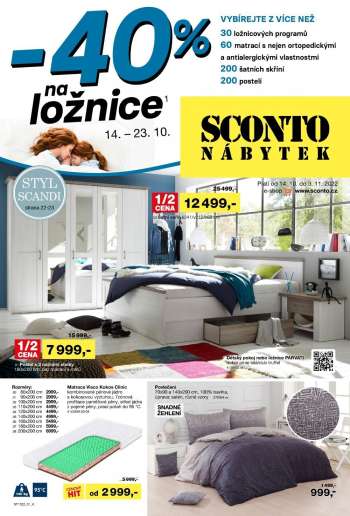 Leták SCONTO NÁBYTEK - 14.10.2022 - 3.11.2022.