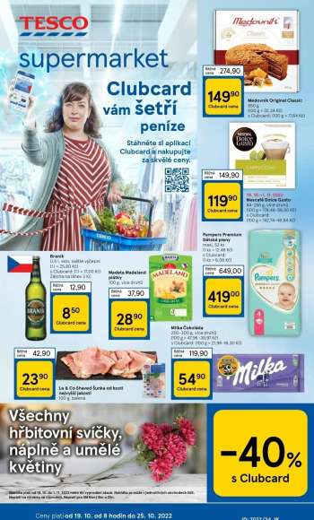 Leták TESCO supermarket - 19.10.2022 - 25.10.2022.