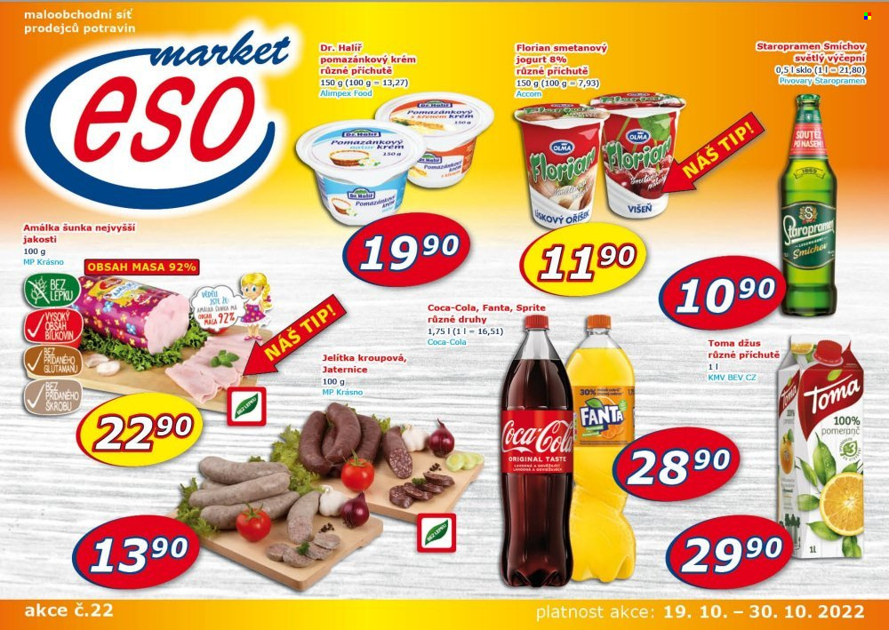 Leták ESO MARKET - 19.10.2022 - 30.10.2022. Strana 1