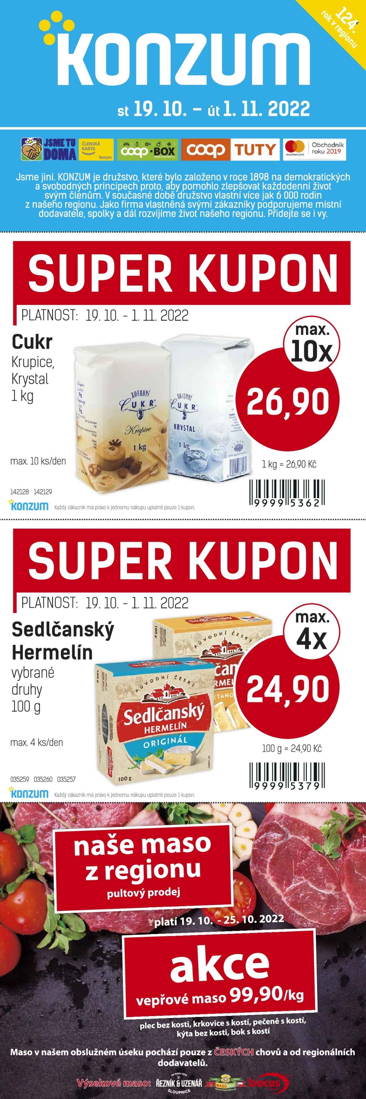 Leták Konzum - 19.10.2022 - 1.11.2022. Strana 1