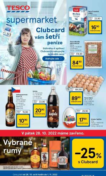 Leták TESCO supermarket - 26.10.2022 - 1.11.2022.