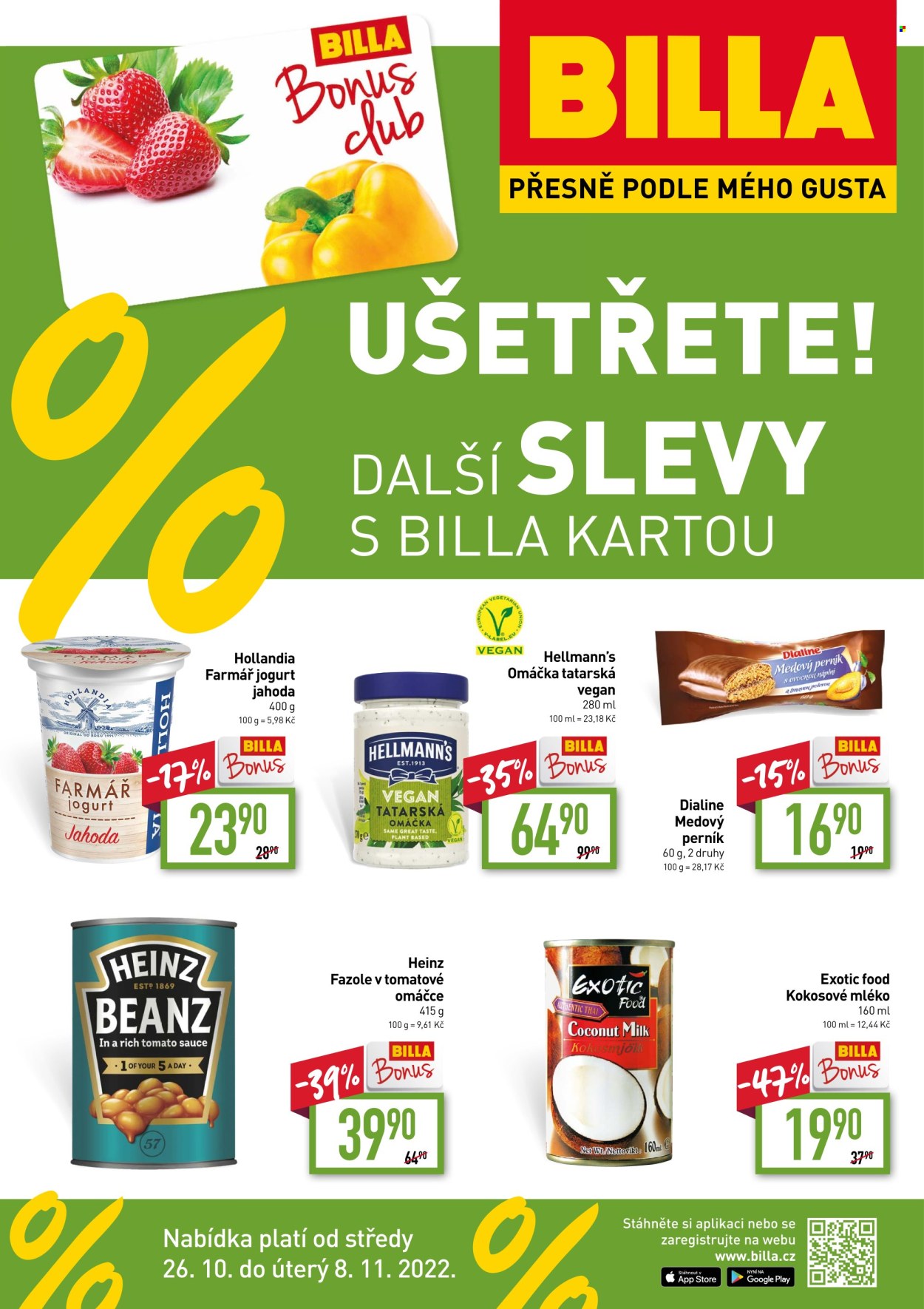 Leták BILLA - 26.10.2022 - 8.11.2022. Strana 1