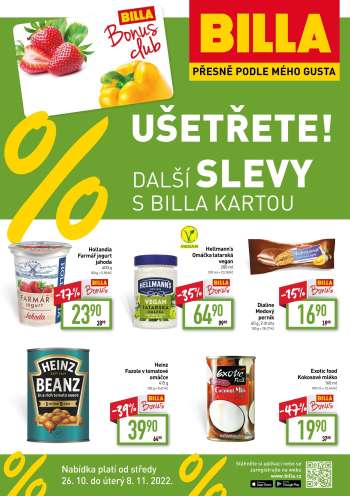 Leták BILLA - 26.10.2022 - 8.11.2022.