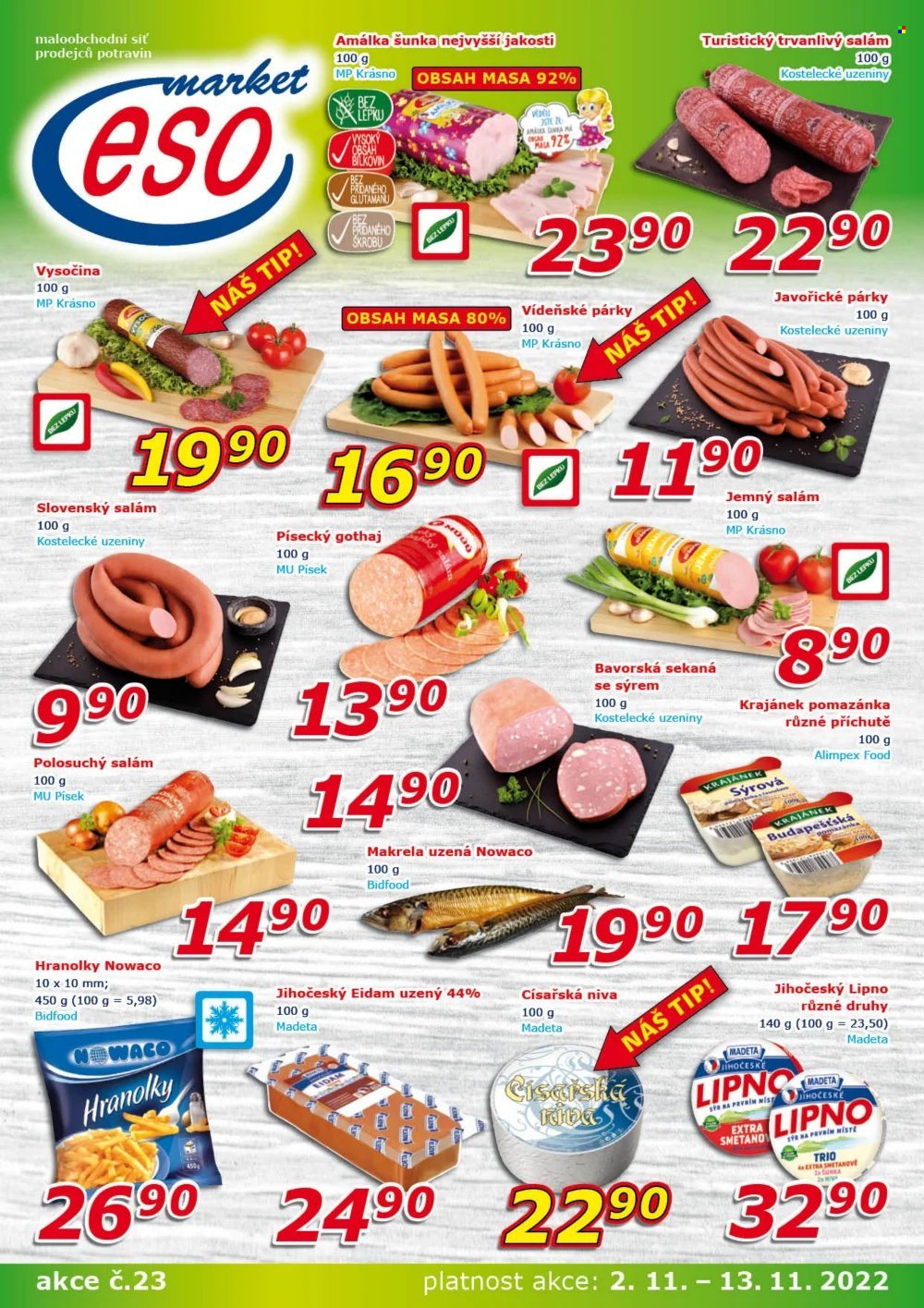 Leták ESO MARKET - 2.11.2022 - 13.11.2022. Strana 1