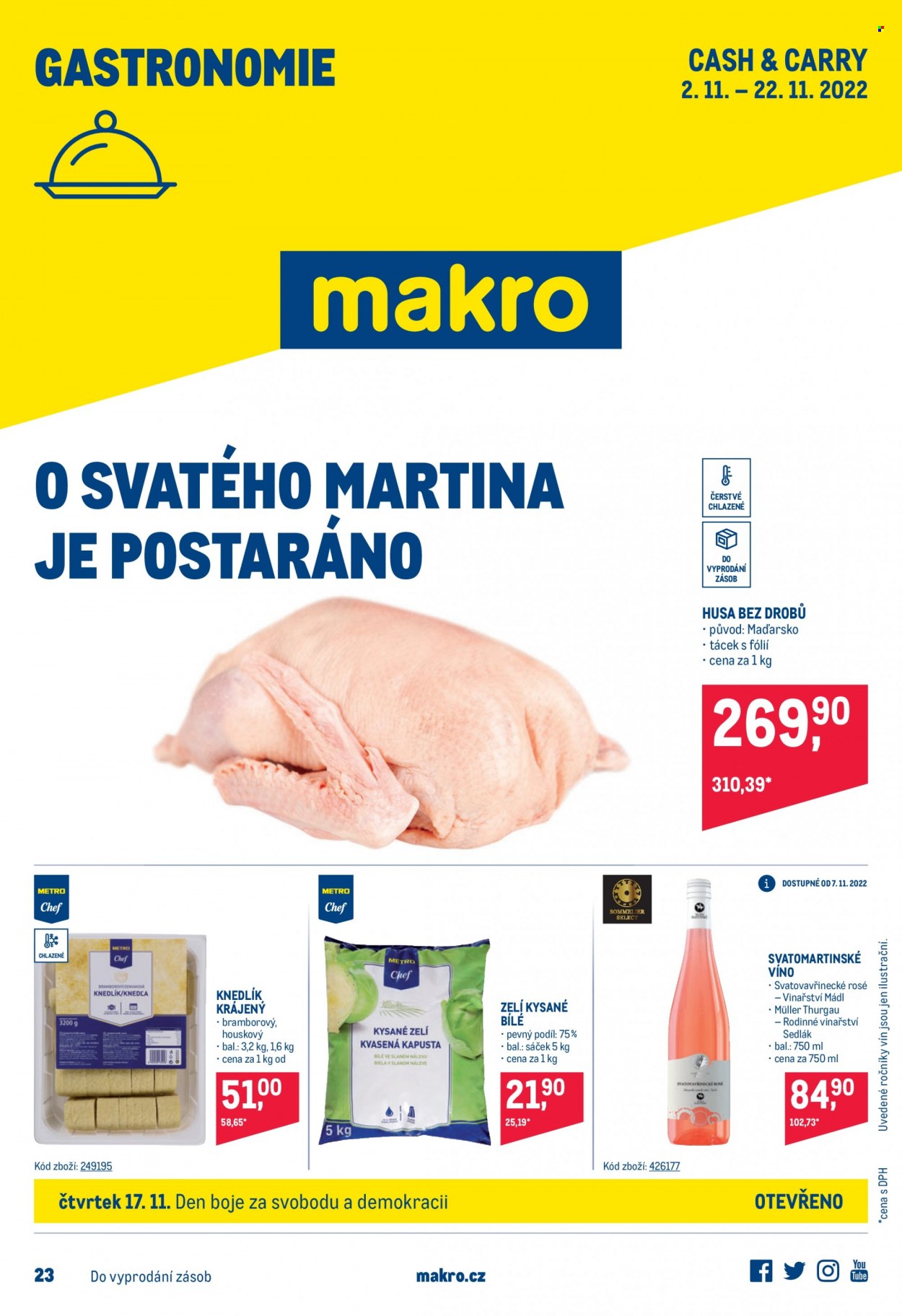 Leták MAKRO - 2.11.2022 - 22.11.2022. Strana 1