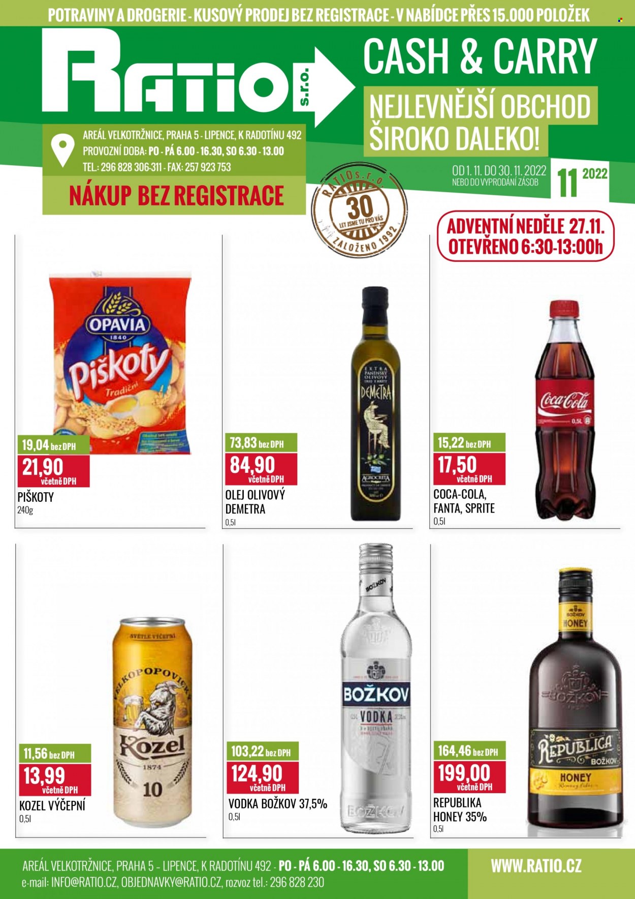 Leták Ratio - 1.11.2022 - 30.11.2022. Strana 1