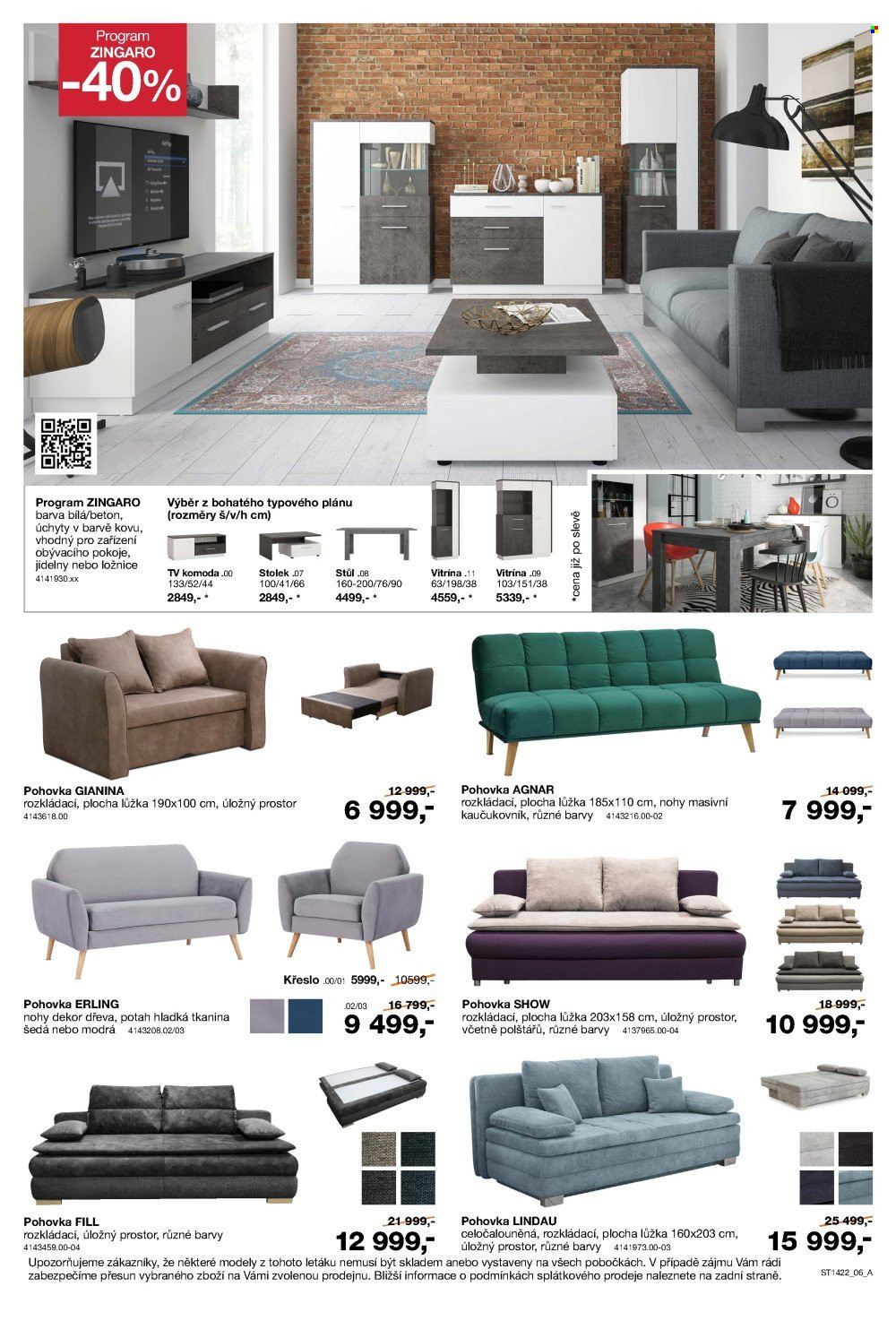 Leták SCONTO NÁBYTEK - 4.11.2022 - 24.11.2022. Strana 6