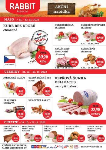 Leták RABBIT řeznictví - 7.11.2022 - 13.11.2022.