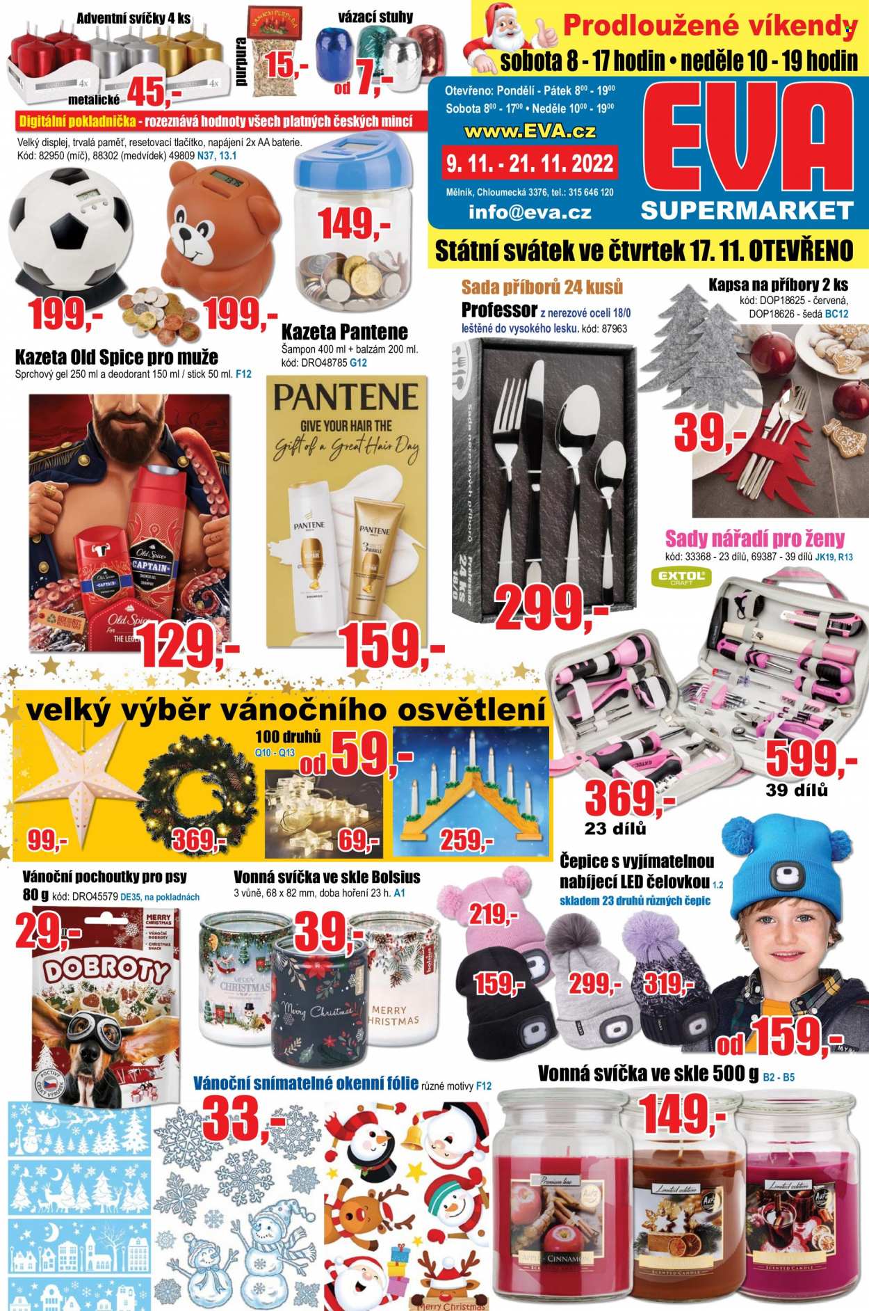 Leták EVA supermarket - 9.11.2022 - 21.11.2022. Strana 1