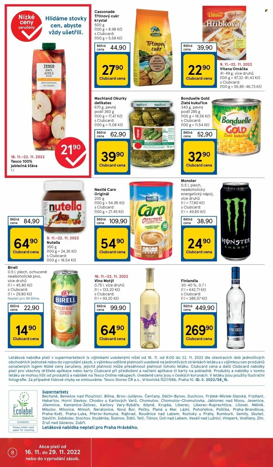 Leták TESCO supermarket - 16.11.2022 - 22.11.2022. Strana 8