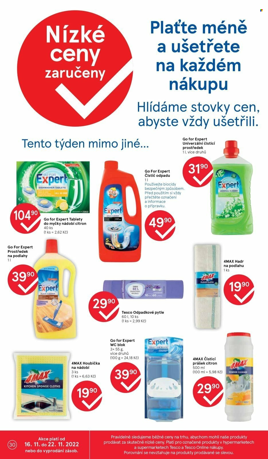 Leták TESCO - 16.11.2022 - 22.11.2022. Strana 30