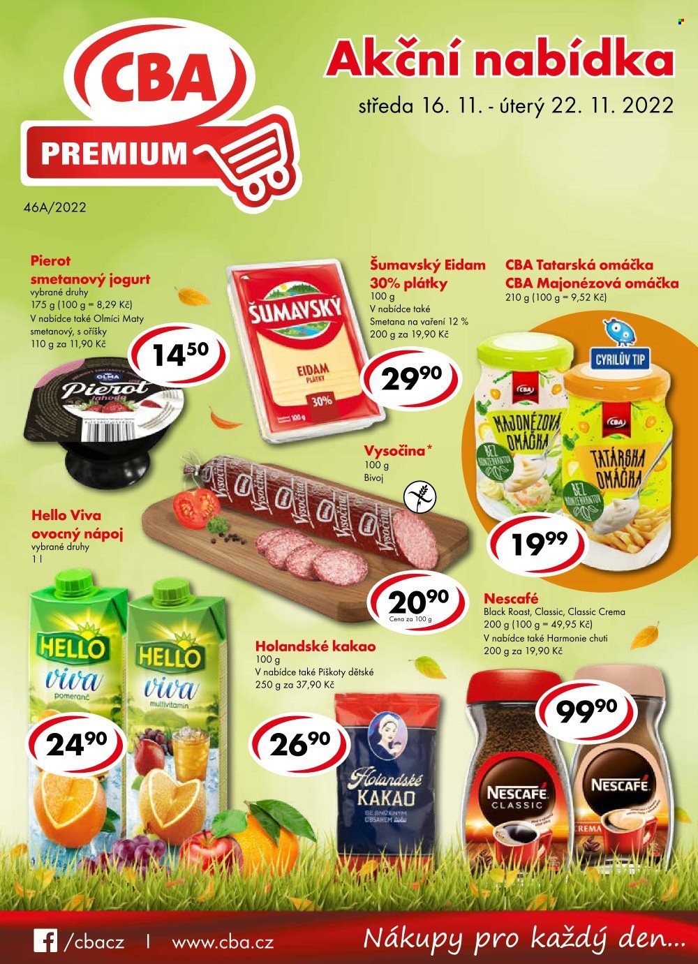 Leták CBA Premium - 16.11.2022 - 22.11.2022. Strana 1