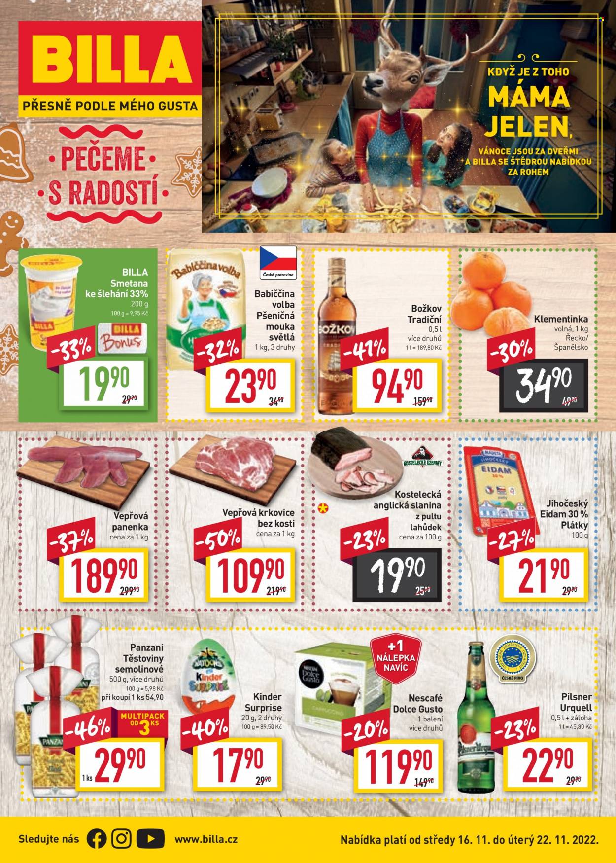 Leták BILLA - 17.11.2022 - 22.11.2022. Strana 1