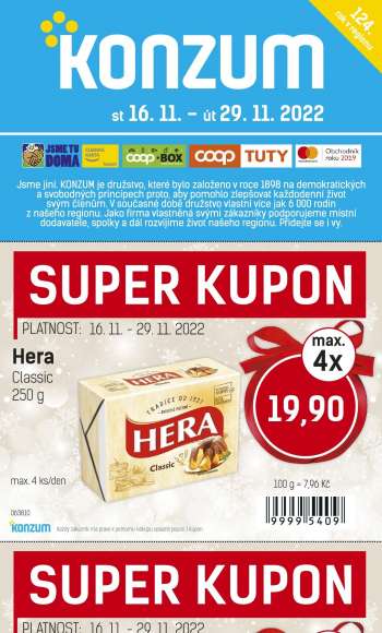 Leták Konzum - 16.11.2022 - 29.11.2022.