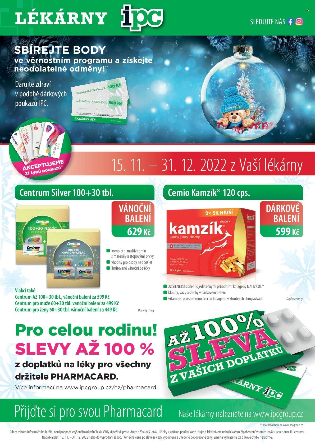 Leták Lékárny IPC - 15.11.2022 - 31.12.2022. Strana 1