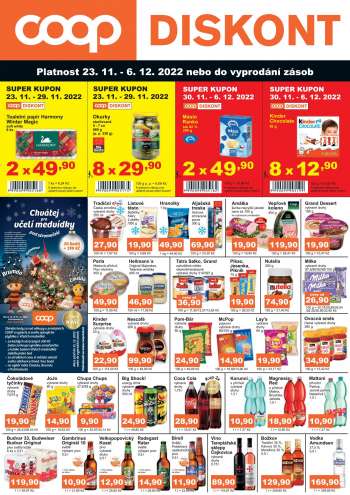 Leták coop DISKONT - 23.11.2022 - 6.12.2022.